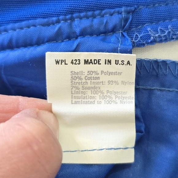 Vintage 70s 80s Levi's USA Blue Corduroy Bib Ski Suit size Medium - Picture 12 of 16